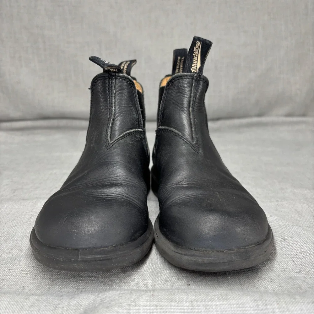 Blundstone Kids Series Black Leather Chelsea Boots Pull On Big Kids US Size 3